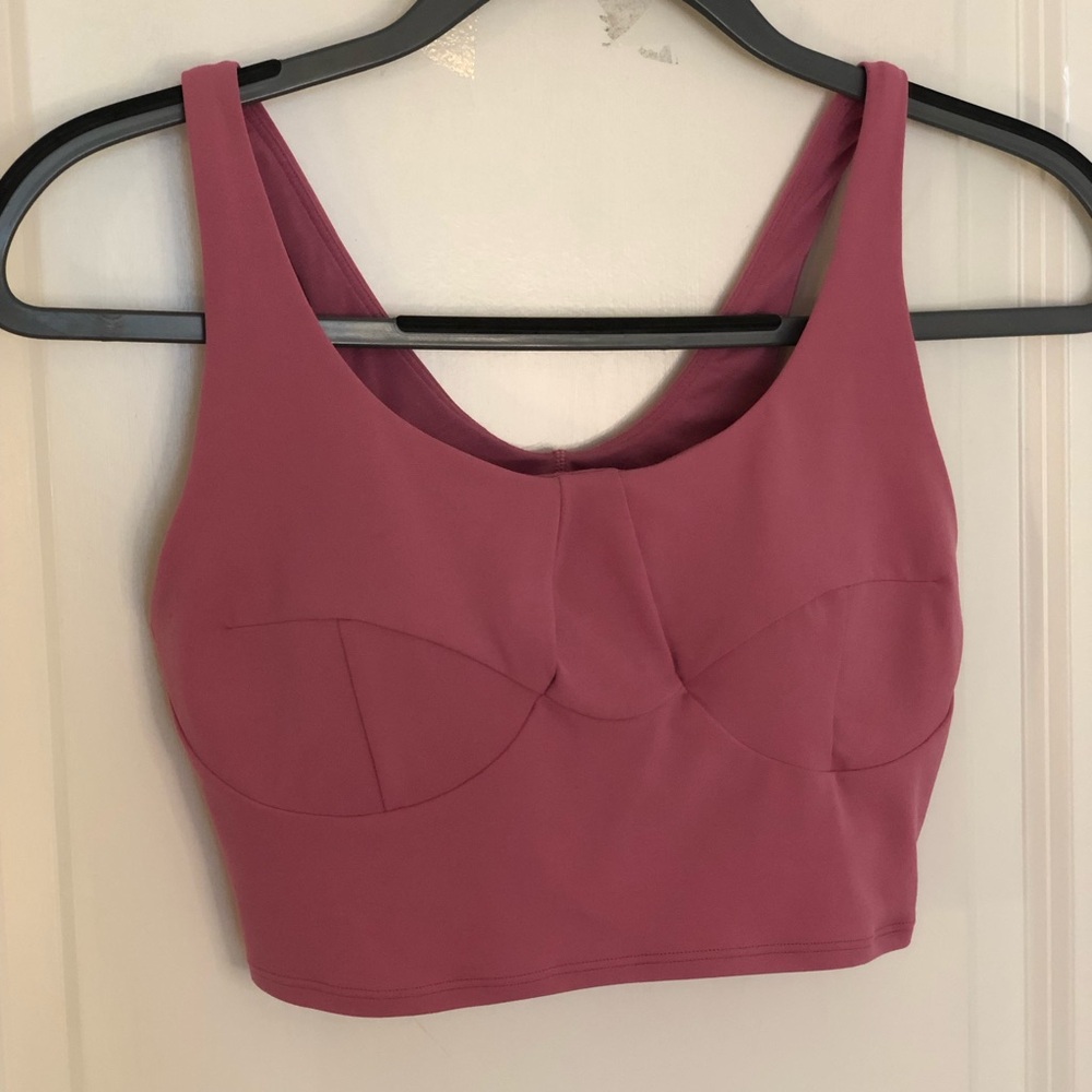 Rare Lululemon Nulu Front-Darting Yoga Bra padded Support B/C Cup - size 6 pink - Picture 4 of 12